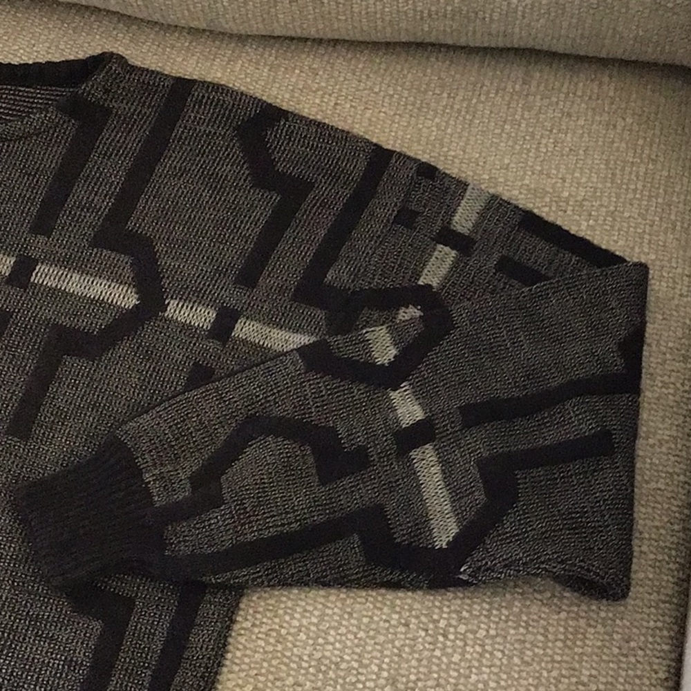 MONDO di Marco vintage sweater, Black/gray, size small - Picture 2 of 7